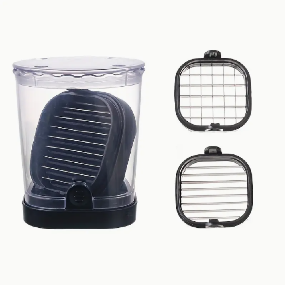 Çok Fonksiyonlu Sebze Doğrayıcı ve Dilimleyici – Paslanmaz Çelik, Saklama Hazneli, Manuel Mutfak Rende & Kesici