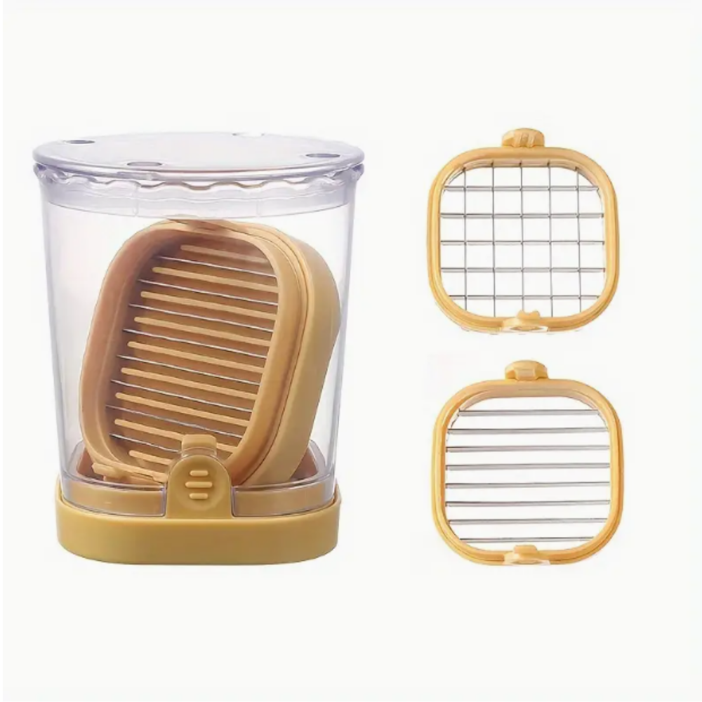 Çok Fonksiyonlu Sebze Doğrayıcı ve Dilimleyici – Paslanmaz Çelik, Saklama Hazneli, Manuel Mutfak Rende & Kesici