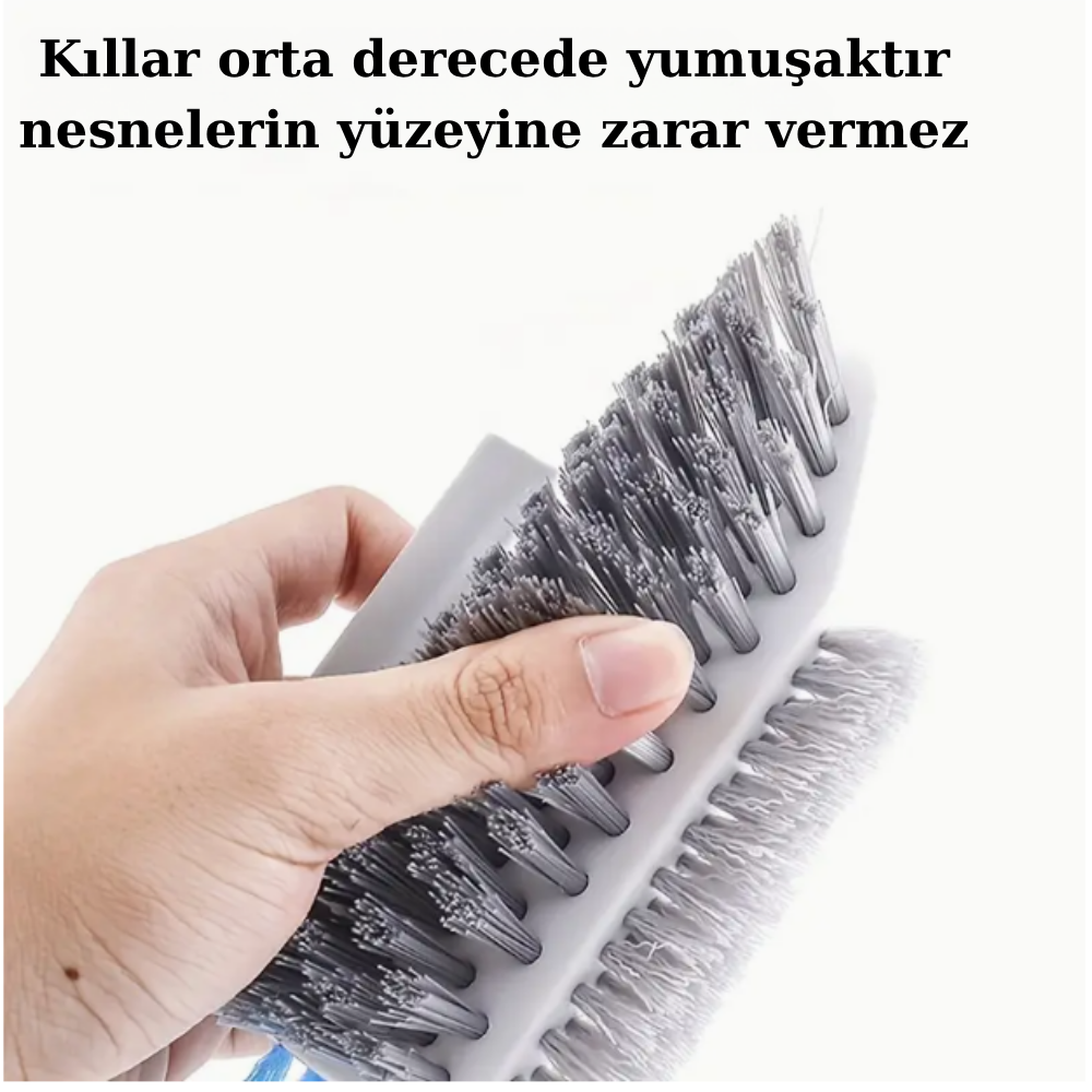 Çok Fonksiyonlu Derz & Köşe Temizleme Fırçası – Zemin, Tuvalet ve Banyo Köşeleri İçin