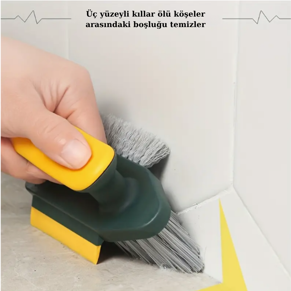 Çok Fonksiyonlu Derz & Köşe Temizleme Fırçası – Zemin, Tuvalet ve Banyo Köşeleri İçin