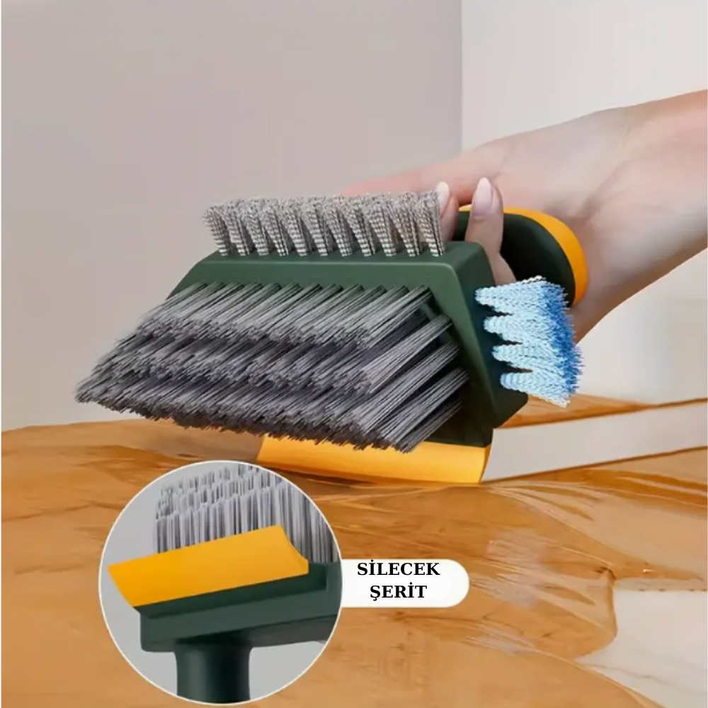Çok Fonksiyonlu Derz & Köşe Temizleme Fırçası – Zemin, Tuvalet ve Banyo Köşeleri İçin