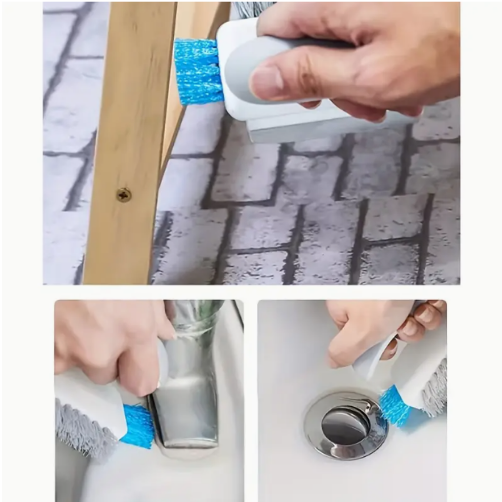 Çok Fonksiyonlu Derz & Köşe Temizleme Fırçası – Zemin, Tuvalet ve Banyo Köşeleri İçin