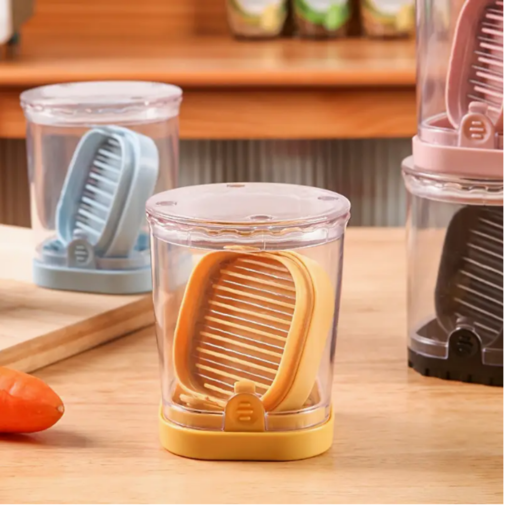 Çok Fonksiyonlu Sebze Doğrayıcı ve Dilimleyici – Paslanmaz Çelik, Saklama Hazneli, Manuel Mutfak Rende & Kesici