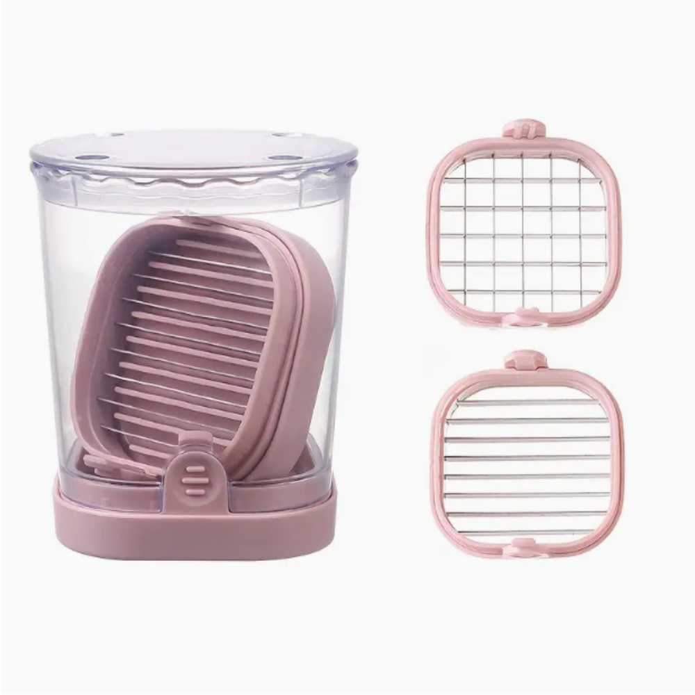 Çok Fonksiyonlu Sebze Doğrayıcı ve Dilimleyici – Paslanmaz Çelik, Saklama Hazneli, Manuel Mutfak Rende & Kesici