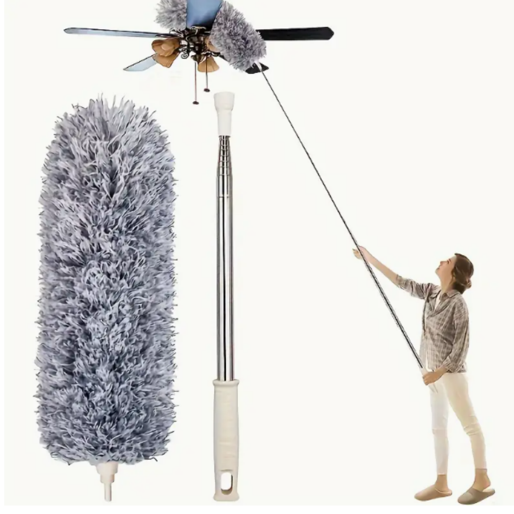 Toz Alma Fırçası,Metal Gövdeli Teleskopik Temizlik Fırçası ,Ayarlanabilir Sap