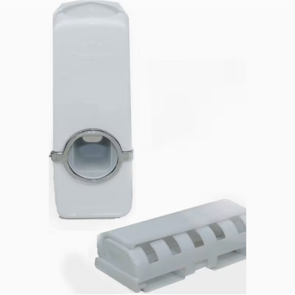 Delmeden Duvara Monte Otomatik Diş Macunu Sıkacağı & 5’li Diş Fırçası Tutucu Set,Banyo Düzenleyici Organizer