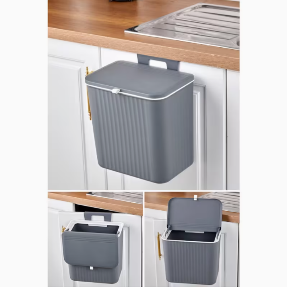 Dolap Kapağına Asılan 15L Mutfak Çöp Kovası,Tezgah Üstü Dağınıklığa Pratik Çözüm