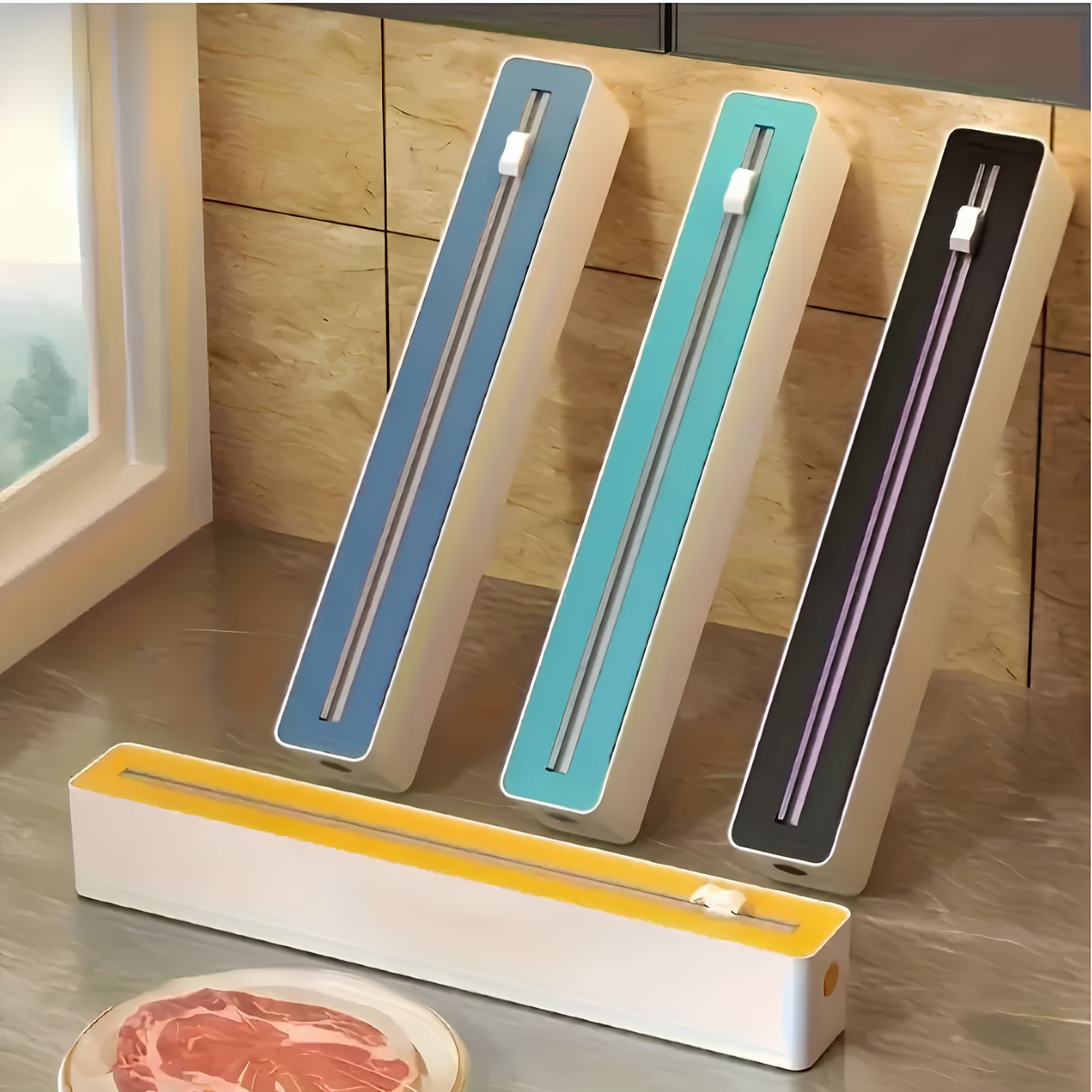 Streç ve Folyo Kesici Kutusu,Çok Fonksiyonlu Streç & Alüminyum Folyo Dispenseri