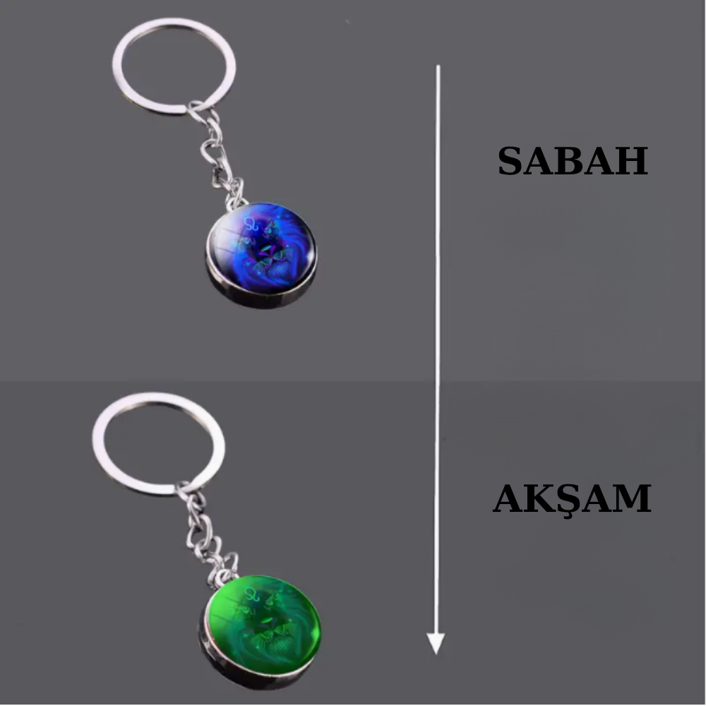 12 Takımyıldız Glow Anahtarlık,Burc Sembollü Anahtarlıklar