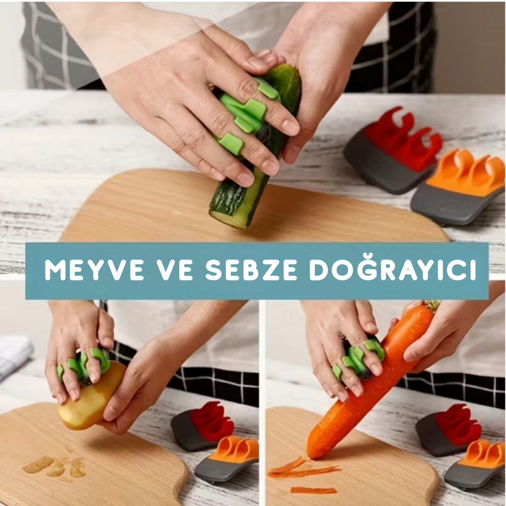 Paslanmaz Çelik Profesyonel Sebze ve Meyve Soyucu,Ergonomik El Tipi Pratik Mutfak Soyacağı EVİNDEKOLAY