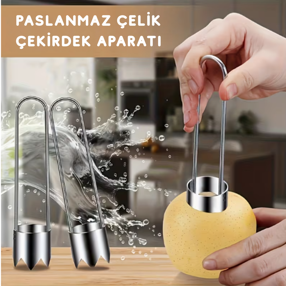 Paslanmaz Çelik Çekirdek Çıkarıcı,Domates, Biber için Pratik Mutfak Aparatı EVİNDEKOLAY