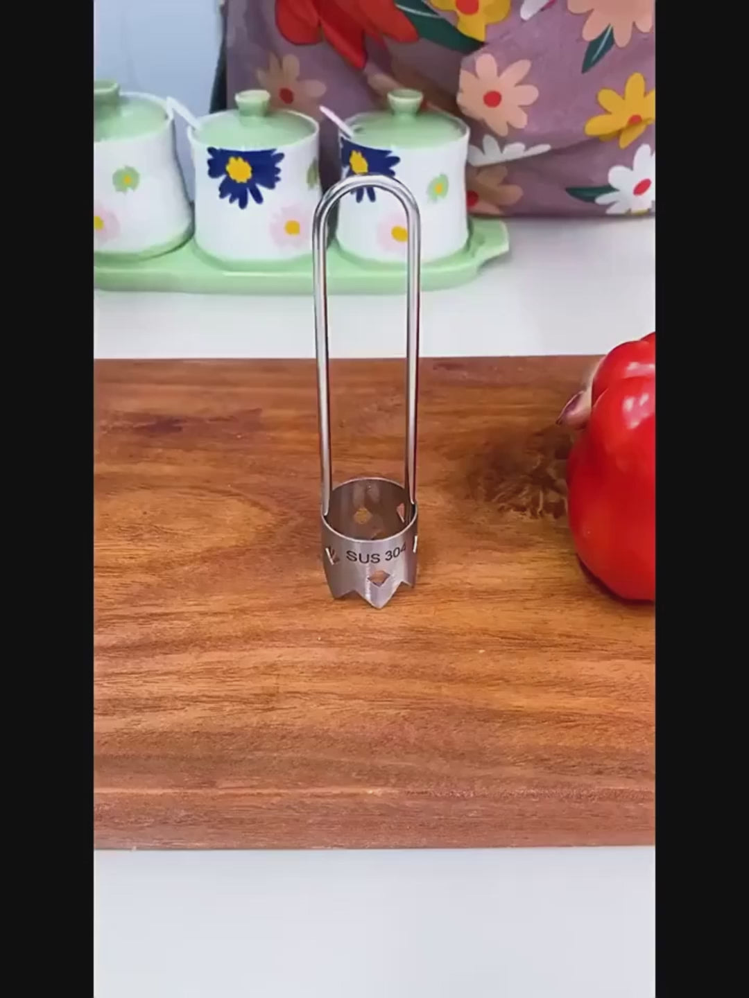 Paslanmaz Çelik Meyve & Sebze Çekirdek Çıkarıcı,Domates, Biber için Pratik Mutfak Aparatı